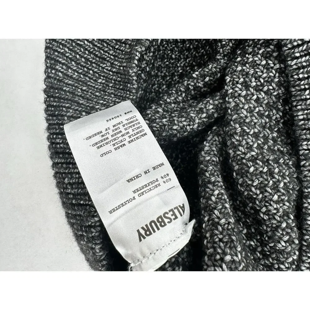 Alesbury Men’s Sweater Sz XXL 3/4 Zip Heavy Thick Knit Preppy Work Office Grey​